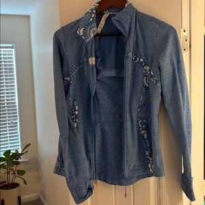 Lululemon Blue zip up size 8